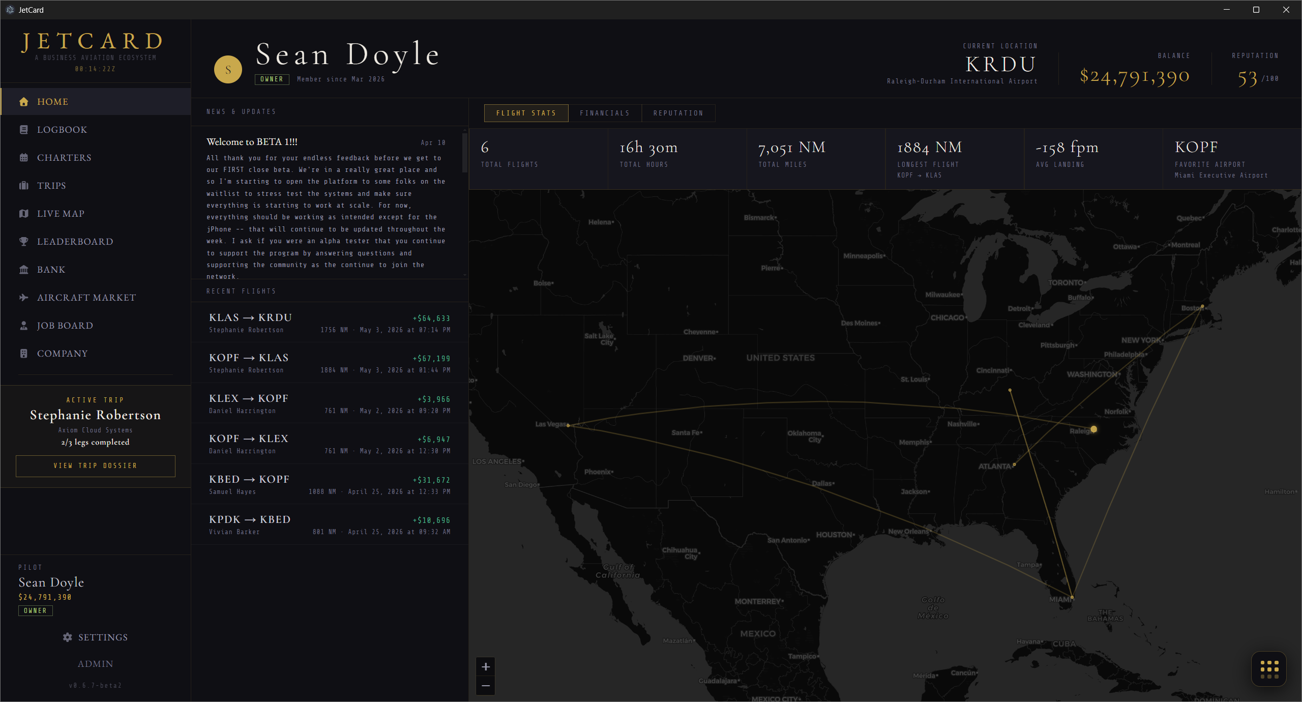 JetCard Dashboard